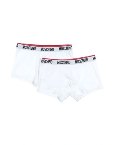 Moschino Man Boxer White Size Xl Cotton, Elastane In White