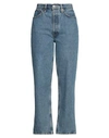 Re/done Woman Jeans Blue Size 30 Organic Cotton In Blue