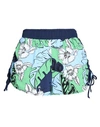 Moschino Woman Beach Shorts And Pants Navy Blue Size Xl Cotton, Elastane