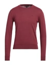 Armani Exchange Man Sweater Garnet Size S Cotton, Cashmere In Red