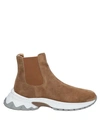 Eleventy Man Ankle Boots Camel Size 12 Soft Leather In Beige