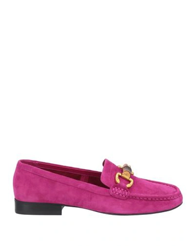 Jeffrey Campbell Woman Loafers Fuchsia Size 10 Soft Leather In Pink