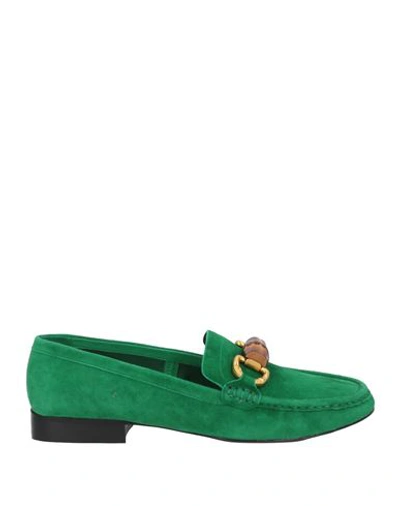 Jeffrey Campbell Woman Loafers Green Size 9 Soft Leather