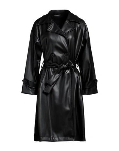 Vanessa Scott Woman Coat Black Size M/l Polyurethane