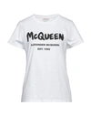 ALEXANDER MCQUEEN ALEXANDER MCQUEEN WOMAN T-SHIRT WHITE SIZE 6 COTTON