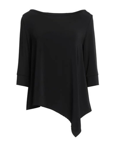 1-one Woman T-shirt Black Size 4 Viscose, Elastane