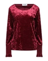Frase Francesca Severi Woman Top Garnet Size 10 Polyester, Elastane In Red
