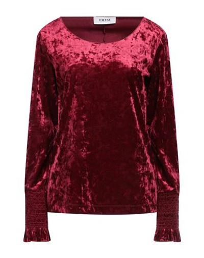 Frase Francesca Severi Woman Top Garnet Size 10 Polyester, Elastane In Red