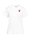 Comme Des Garçons Play Woman T-shirt White Size M Cotton