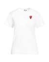 Comme Des Garçons Play Woman T-shirt White Size S Cotton