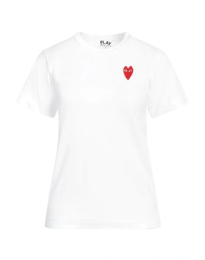 Comme Des Garçons Play Woman T-shirt White Size S Cotton