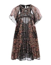 Isabel Marant Woman Mini Dress Burgundy Size 4 Silk, Viscose, Cotton, Polyester, Ecobrass In Black