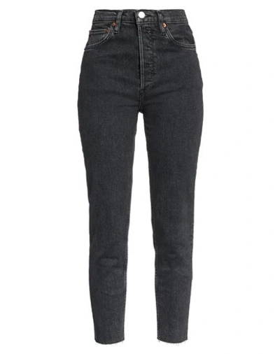 Re/done Woman Jeans Black Size 27 Cotton, Elastane