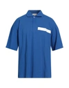 Mackintosh Man Polo Shirt Blue Size L Organic Cotton