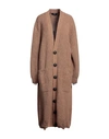 Dsquared2 Woman Cardigan Light Brown Size L Alpaca Wool, Polyamide, Wool In Beige