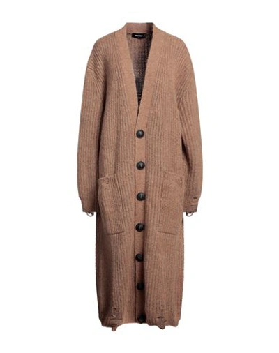 Dsquared2 Woman Cardigan Light Brown Size L Alpaca Wool, Polyamide, Wool In Beige