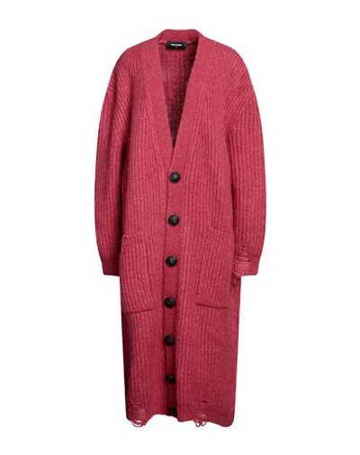 Dsquared2 Woman Cardigan Garnet Size Xs Alpaca Wool, Polyamide, Wool In Red
