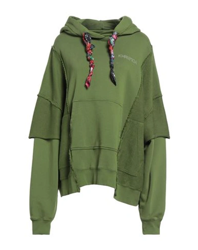 Khrisjoy Long-sleeve Cotton Hoodie In Green