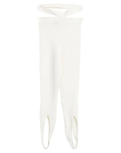 Andreädamo Andreādamo Woman Leggings Cream Size Xs Viscose, Polyester, Polyamide, Elastane In White