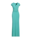 Cavalli Class Woman Maxi Dress Light Green Size 8 Polyester, Elastane