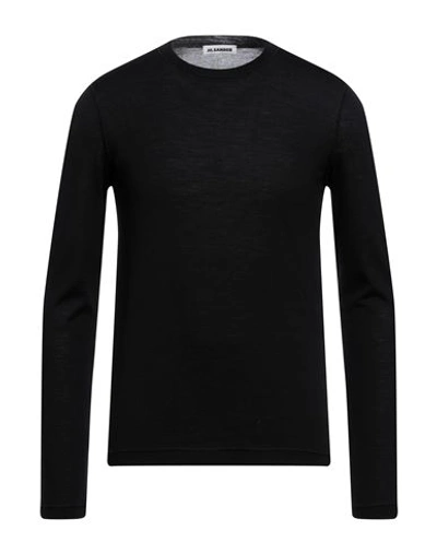 Jil Sander Man Sweater Military Green Size 44 Wool In Black