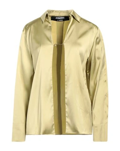 JACQUEMUS JACQUEMUS WOMAN TOP SAGE GREEN SIZE 8 VISCOSE, ELASTANE