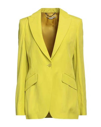 Stella Mccartney Single-breasted Fitted Wool-blend Blazer In Green