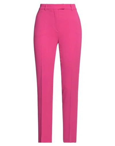Max Mara Studio Woman Pants Fuchsia Size 14 Triacetate, Polyester In Pink