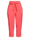 Tela Woman Pants Red Size 6 Viscose, Polyester