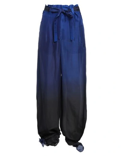 Alberta Ferretti Woman Pants Blue Size 4 Silk