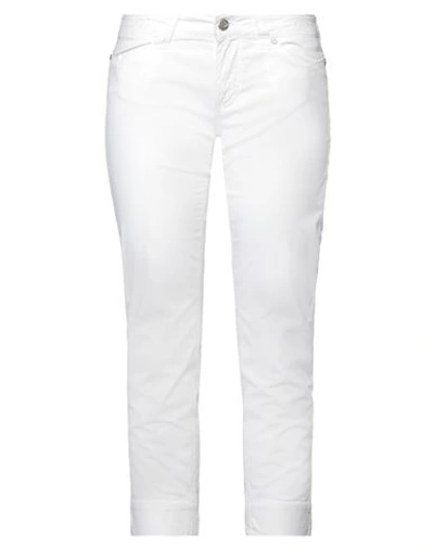Jacob Cohёn Woman Cropped Pants White Size 27 Cotton, Elastane
