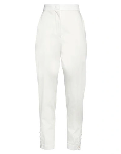 Max Mara Woman Pants Ivory Size 4 Cotton, Polyamide, Elastane In White