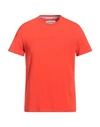 Bikkembergs Man T-shirt Tomato Red Size M Cotton, Elastane