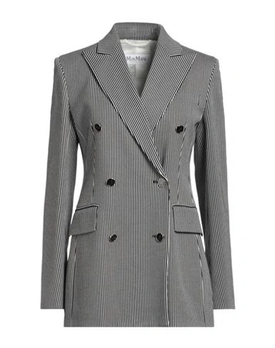 Max Mara Woman Suit Jacket Black Size L Viscose, Polyester, Polyamide