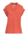 Attic And Barn Woman Sweater Orange Size L Mohair Wool, Alpaca Wool, Polyamide In Orange