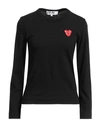 Comme Des Garçons Play Woman T-shirt Black Size Xs Cotton