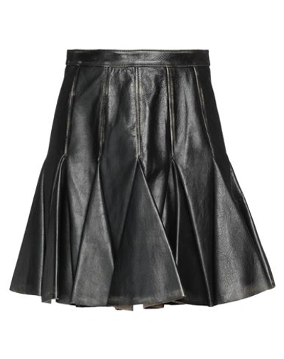 N°21 Woman Mini Skirt Black Size 6 Calfskin