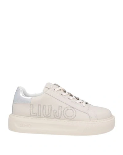 Liu •jo Woman Sneakers Light Grey Size 8 Calfskin