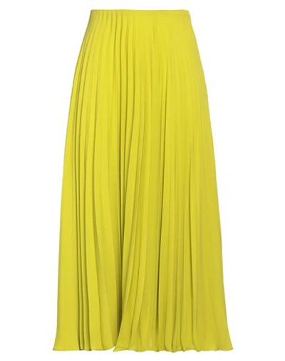 Valentino Garavani Woman Long Skirt Acid Green Size 10 Silk
