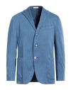 Boglioli Man Blazer Sky Blue Size 40 Lyocell, Cotton, Elastane