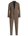Boglioli Man Suit Brown Size 42 Cotton, Linen