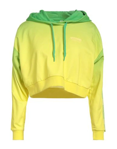Moschino Woman Sleepwear Yellow Size L Cotton, Elastane