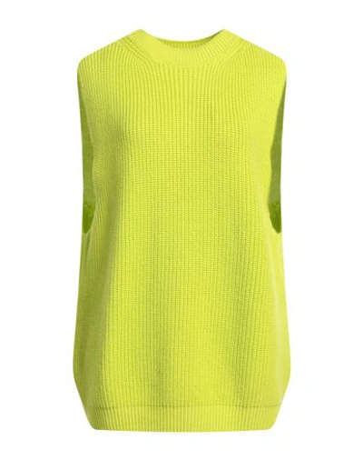 Liviana Conti Woman Sweater Acid Green Size 12 Virgin Wool