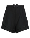 Coperni Woman Shorts & Bermuda Shorts Black Size 10 Wool, Polyester In Black