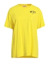 N°21 Woman T-shirt Yellow Size 10 Cotton