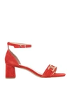 Tosca Blu Woman Sandals Red Size 11 Soft Leather