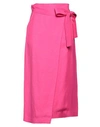 P.a.r.o.s.h P. A.r. O.s. H. Woman Midi Skirt Magenta Size M Viscose, Linen In Magenta