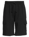 Shoe® Shoe Man Shorts & Bermuda Shorts Black Size L Cotton, Elastane