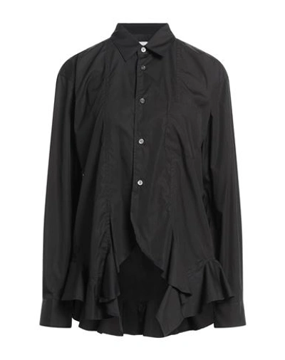 Comme Des Garçons Shirt Black Ruffled Shirt