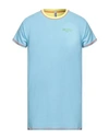 Moschino Man T-shirt Sky Blue Size L Cotton, Elastane